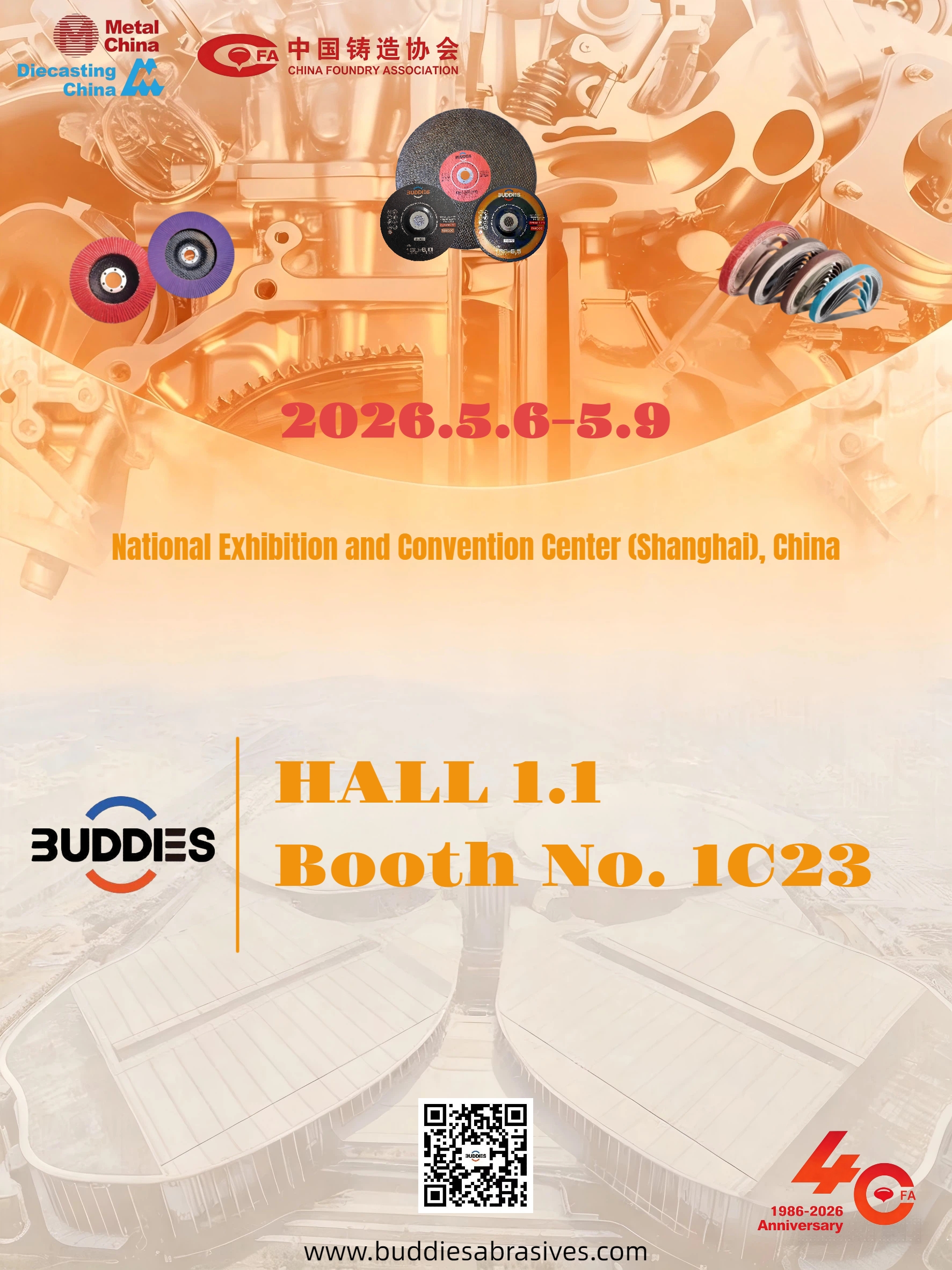 Nos vemos en Shanghái: Buddies Abrasives en Metal China 2026 + Un sincero saludo por el Día del Trabajador